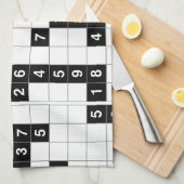 Schwarz-weißes Sudoku Handtuch (Viertel Falte)