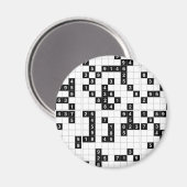 Schwarz-weißes Sudoku Magnet (Vorderseite/Rückseite)