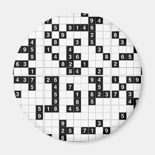 Schwarz-weißes Sudoku Magnet