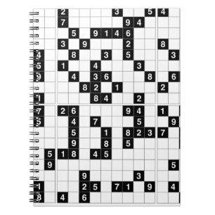 Schwarz-weißes Sudoku Notizblock