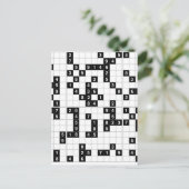Schwarz-weißes Sudoku Postkarte (Stehend Vorderseite)