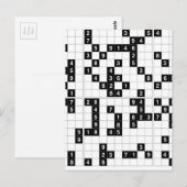 Schwarz-weißes Sudoku Postkarte (Vorne/Hinten)
