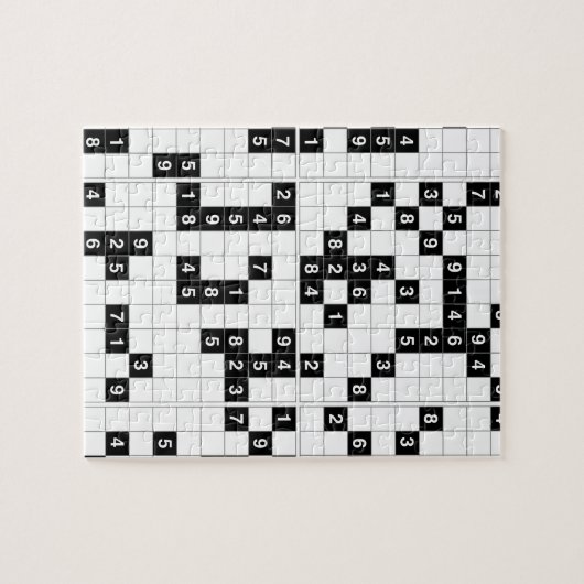 Schwarz-weißes Sudoku Puzzle (Horizontal)