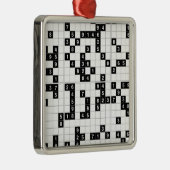 Schwarz-weißes Sudoku Silbernes Ornament (Rechts)