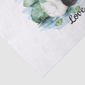 Schwarz-weißes Swans Water Lilies Brautparty Seidenpapier (Ausschnitt)