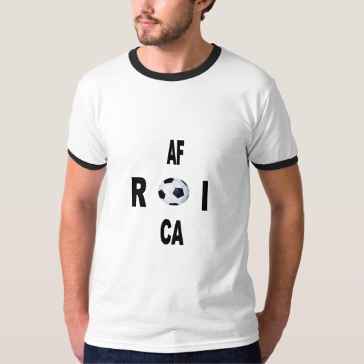 Schwarz-weißes T-Shirt DESIGN AFRICA SPORT (Vorderseite)