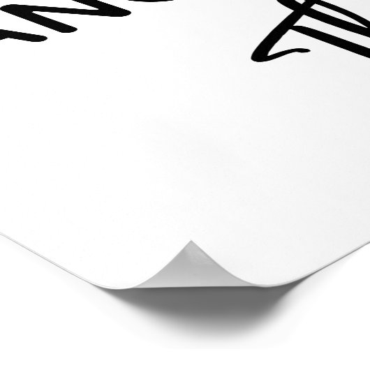 Schwarz-weißes Tanzen auf diese Weise einfaches Pf Poster (Ecke)