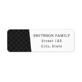 Schwarz-weißes Tartan kariertes Weihnachtsmuster (Vorne)