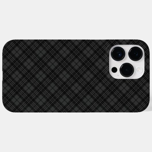 Schwarz-weißes Tartan kariertes Weihnachtsmuster Case-Mate iPhone Hülle (Rückseite (Horizontal))