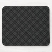 Schwarz-weißes Tartan kariertes Weihnachtsmuster Mousepad (Vorne)