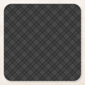 Schwarz-weißes Tartan kariertes Weihnachtsmuster Rechteckiger Pappuntersetzer (Vorderseite)