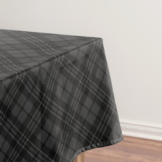 Schwarz-weißes Tartan kariertes Weihnachtsmuster Tischdecke (Beispiel)