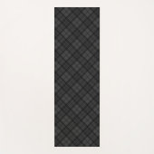 Schwarz-weißes Tartan kariertes Weihnachtsmuster Yogamatte (Vorderseite)