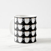 Schwarz-weißes Tasse-Muster Kaffeetasse (Vorderseite Links)