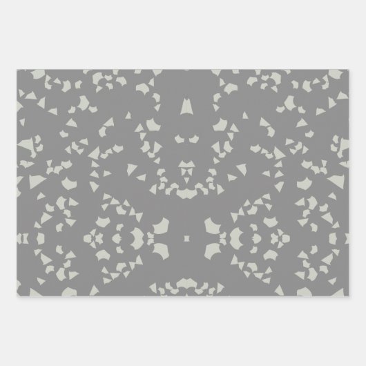 Schwarz-weißes Terrazzo-Packpapier Geschenkpapier Set (Vorderseite 2)