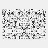 Schwarz-weißes Terrazzo-Packpapier Geschenkpapier Set (Vorderseite)
