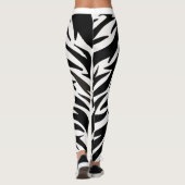 Schwarz-weißes Tigerstreifen-Muster bei Tieren Leggings (Rückseite)