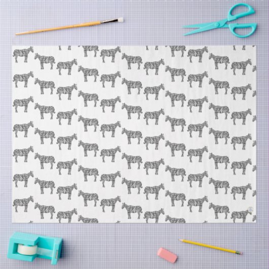 Schwarz-weißes Tintenfisch Zoo Seidenpapier (Basteln)