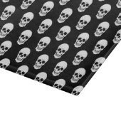 Schwarz-weißes Totenkopf-Muster Halloween Schneidebrett (Ecke)