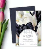 Schwarz-weißes Tulpen-Brautparty