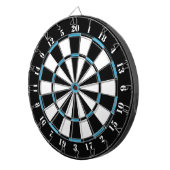 Schwarz-weißes Türkisches Blue Dart Board Dartscheibe (Vorderseite rechts)