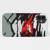 Schwarz-weißes Türkismuster Case-Mate iPhone Hülle (Rückseite (Horizontal))