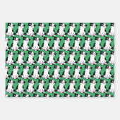 Schwarz-weißes Tuxedo Kitty Design Packpapier Geschenkpapier Set (Vorderseite 3)