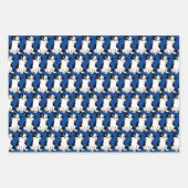 Schwarz-weißes Tuxedo Kitty Design Packpapier Geschenkpapier Set (Vorderseite 2)