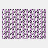 Schwarz-weißes Tuxedo Kitty Design Packpapier Geschenkpapier Set (Vorderseite 2)