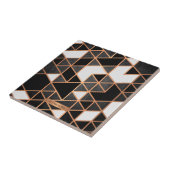 Schwarz-weißes und goldenes Mosaik Fliese (Seite)