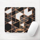 Schwarz-weißes und goldenes Mosaik Mousepad (Mit Mouse)