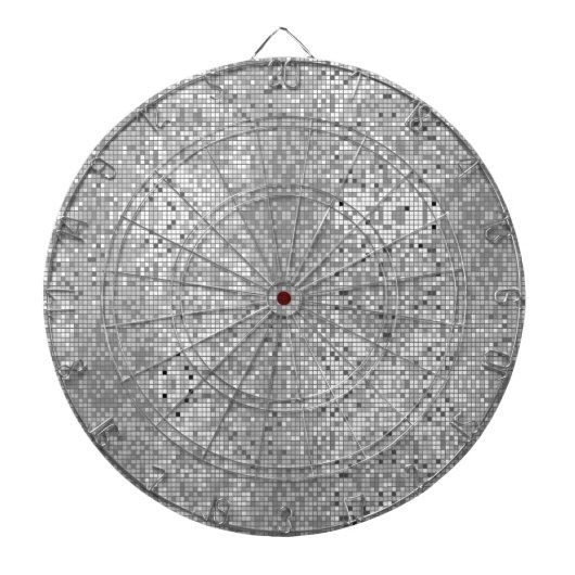 Schwarz-weißes und graues geometrisches Muster Dartscheibe (vorne)