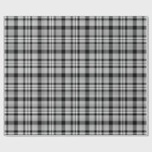 Schwarz-weißes und graues kariertes geschenkpapier (Flach)