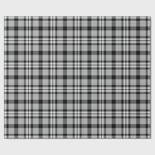 Schwarz-weißes und graues kariertes geschenkpapier (Flach)
