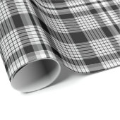 Schwarz-weißes und graues kariertes geschenkpapier (Rolleneckpunkt)