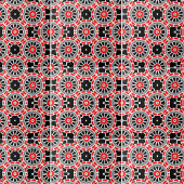 Schwarz-weißes und graues Mosaikmuster Fliese