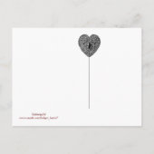 SCHWARZ-WEISSES und GRÜNES DAMASK-EMERALD-Monogram Ankündigungspostkarte (Rückseite)