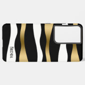 Schwarz-weißes und modernes Zebra-Muster Samsung Galaxy Hülle (Rückseite (Horizontal))