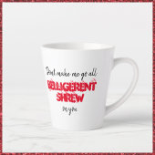 Schwarz-weißes und rotes sarkastisches Zitat - Tas Milchtasse