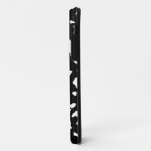 Schwarz-weißes unregelmäßiges Abstraktes Muster Case-Mate iPhone Hülle (Hinten/Links)