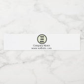 Schwarz-weißes Unternehmen für das Logo Wasserflaschenetikett (Einzelnes Label)