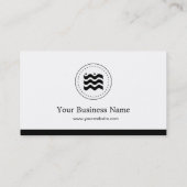 Schwarz-weißes veränderbares Logo für Bibliothekar Visitenkarte (Rückseite)