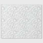 Schwarz-weißes Verpackungspapier Muster der Geschenkpapier (Flach)