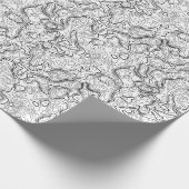 Schwarz-weißes Verpackungspapier Muster der Geschenkpapier (Ecke)