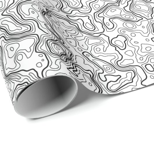 Schwarz-weißes Verpackungspapier Muster der Geschenkpapier (Rolleneckpunkt)