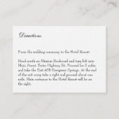 Schwarz-weißes Viktorianisches Hochzeitszentrum Begleitkarte (Rückseite)