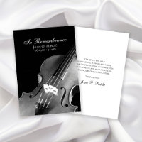 Schwarz-weißes Violine Musician Beerdigung Beileid