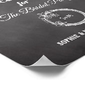 Schwarz-weißes vorbehaltenes Schildkrötenplakat Poster (Ecke)