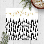 Schwarz-weißes Weihnachtsgeschenkzertifikat