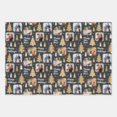 Schwarz-weißes Weihnachtswrackpapier Geschenkpapier Set (Vorderseite)